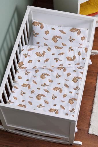 Organik Anne Yanı Nevresim Takımı (60x100) - Sonbahar Yaprakları