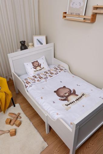 Organik Park Yatak Nevresim Takımı (80x120) - Minik Dostum Ayıcık