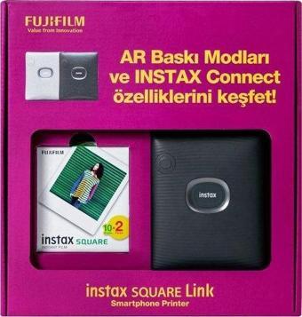 İnstax Square Link Yeşil Akıllı Telefon Yazıcısı Bundle Box