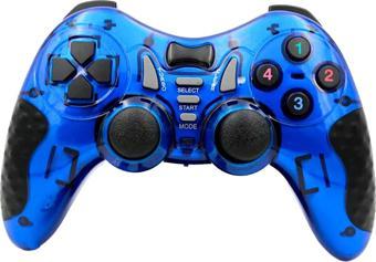 Winex 7in1 PC/PS2/PS2/PS3/PC360/TV/TVBOX/Android Cihazlar ile Uyumlu Kablosuz Gamepad Mavi