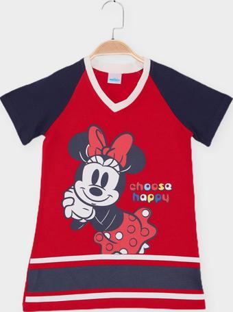 Minnie Mouse Lisanslı Kız Çocuk Elbise 21824
