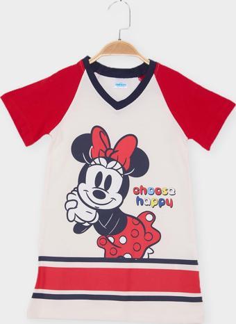 Minnie Mouse Lisanslı Kız Çocuk Elbise 21825