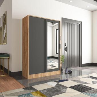 Tumblera Aura Pine Portmanto Vestiyer Ayakkabılık Aynalı 2 Sürgü Kapaklı 120x48 cm