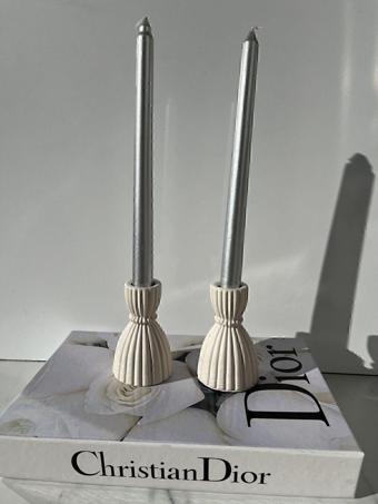 Dekoratif Şamdan Mumluk - Beyaz Mumluk - Tealight Mumluk