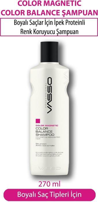 Vasso Boyalı Saçlar Için Ipek Proteinli Parlaklık Ve Canlılık Veren Şampuan - Color Magnetic 270 Ml