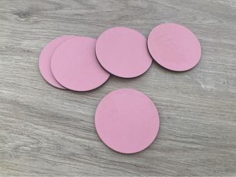 Gülüş Lazer Kesim 25 Adet Pembe Renk 7X7 Cm Tek Yüzü Renkli Boş Ahşap