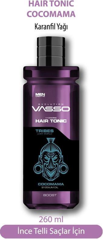 Vasso Zayıf Ince Telli Saçlar Için Dökülme Karşıtı Saç Köklerini Güçlendirici Tonik Cocomama Hair 260 Ml