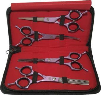 Sgroom 4 Lü Çantalı Makas Set  7" Mor