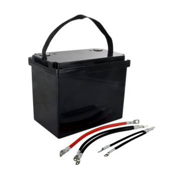 12M - Plastik ABS Akü Kutusu - 260x170x212mm - 12V 100 Ah - Güç Kablosu Dahil