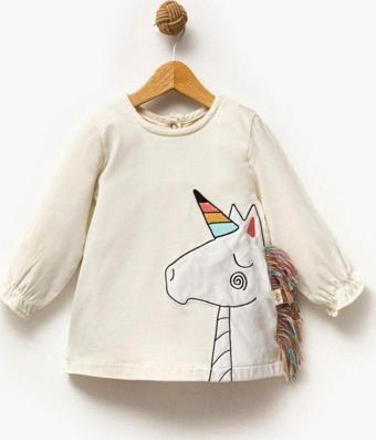 Overdo Kız Çocuk Unicorn Desenli Elbise