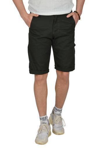DeepSEA Erkek Yeşil Yeni Sezon Yan Cep Fermuarlı Slim Fit Kargo Şort Kapri 2301613