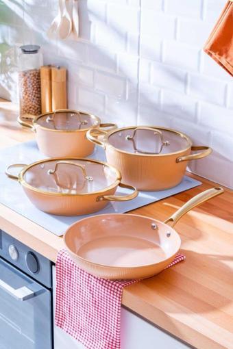 Acar Ultimate Pro 7 Parça Tencere Seti Rosegold BFT-06764