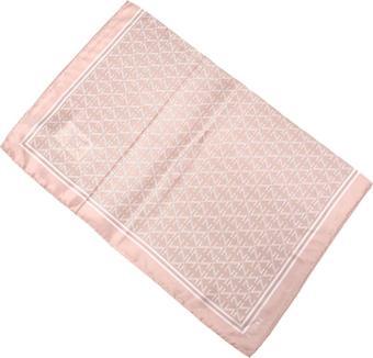 Monogram Desenli Polyester Twill Eşarp 0081 V20