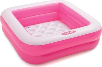 İntex Şişme Taban Mini Kare Havuz 86x86x25 cm Pembe
