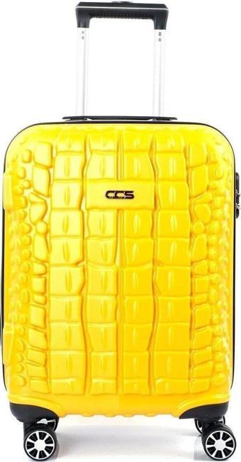 Ççs 5201 Crocodıle Abs Kabin Boy Valiz Sarı