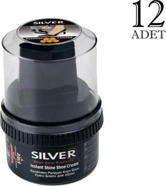 Silver Krem Ayakkabı Boyası Siyah 12 Adet x 60 Ml