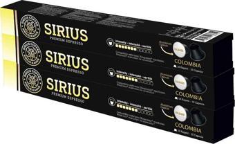 Sirius Nespresso Uyumlu Single Origin Kapsül Kahve 7 Colombia 3'lü Set (30 Kapsül)
