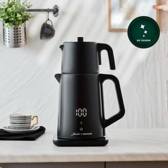 Jumbo X Homend Royaltea Cooltouch 1792H Siyah Çift Duvarlı Paslanmaz Çelik Çay Makinesi Wifi Ile Kontrol