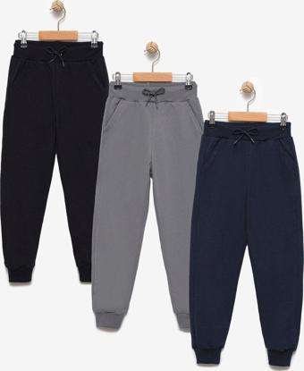 Favo Kids Erkek Çocuk Jogger Eşofman Altı Seti - Siyah, Lacivert, Antrasit 3 Renk Siyah - Lacivert - Antrasit 8 Yaş