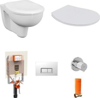 VitrA Arkitekt Asma Klozet + Nkp Slim Smart Yavaş Kapanır Kapak + VitrA Gömme Rezervuar Set