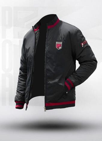 İxir Sportif Armalı Mevsimlik Erkek Mont & Ceket Siyah