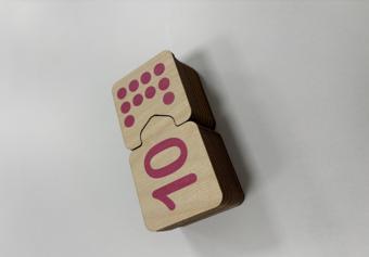 Ahşap Sayı Eşleme, Pembe, Sayı Puzzle, Ahşap Puzzle, Montessori Sayı Bulmaca Oyunu, Sayma Oyunu