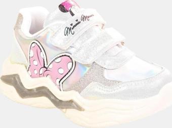 Mickey Mouse Kız Çocuk Işıklı Gümüş Spor Ayakkabı / Ellaboni Minnie Sneaker