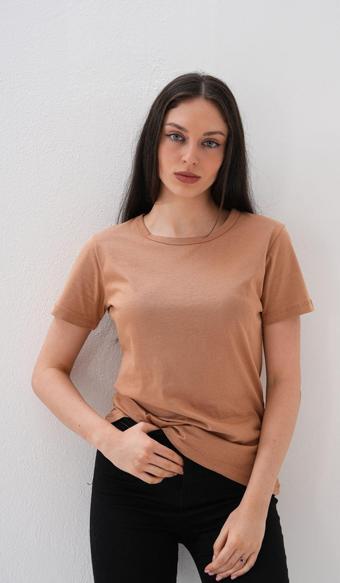 Basics&More 5'Li Basic T-Shirt-A.Kahve-Krem-Bej-Haki-Mint Açık Kahverengi M