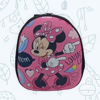 Kız Çocuk Eva Kumaş Minnie Mouse Karakterli 3-6 Yaş Anaokulu Ve Günlük Sırt Çantası