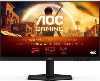 AOC 24G42E 24" 180Hz 0.5ms HDMI DP AdaptiveSync HDR10 FHD Fast IPS Gaming Monitör