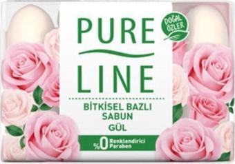 Pure Line Gül Katı Sabun 4X70 G