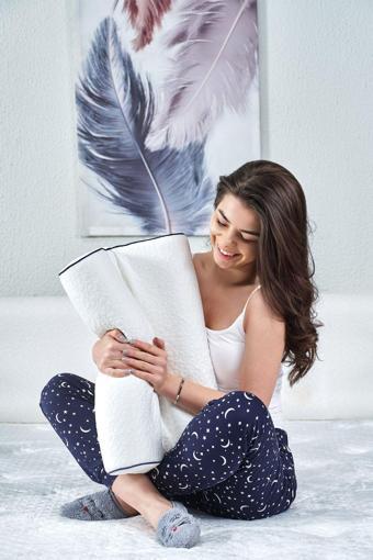 Twinlüks Çift Boyun Destekli Boyun Fıtığı Boyun Düzleşmesi Için Ortopedik Visco Yastık 51x41x13-11cm