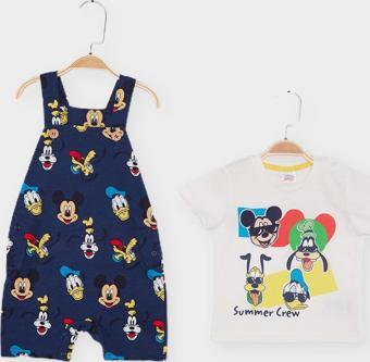 Mickey Mouse Lisanslı Erkek Bebek Salopet 21748