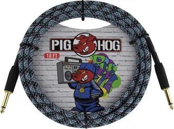 Pig Hog Vintage Series 1/4 Enstrüman Kablosu (Blue Graffiti Straight - Straight)