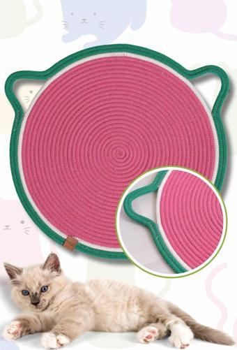 Jüt Kedi Matı, Evcil Hayvan Mama Paspası, Dekoratif Hasır Paspas