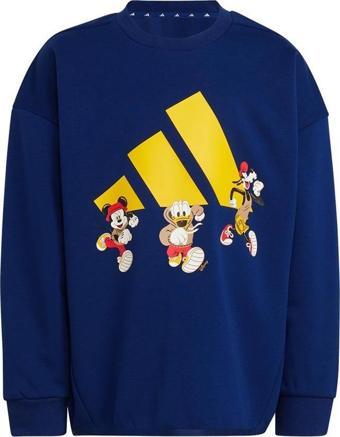 adidas Çocuk  Mavi  SWEATSHIRT (LONG SLEEVE) LK DY MM SWT JD4550