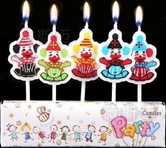 CLOWN BIRTHDAY CANDLE VIP KALİTE PALYAÇOLU PASTA MUMU 5 ADET PALYAÇOLU DOĞUM GÜNÜ MUMU PALYAÇO MUM