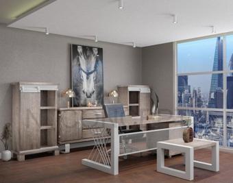 NTCollection Orka Doğal Ahşap Ofis Ve Çalışma Odası Takımı - 220'lık Takım
