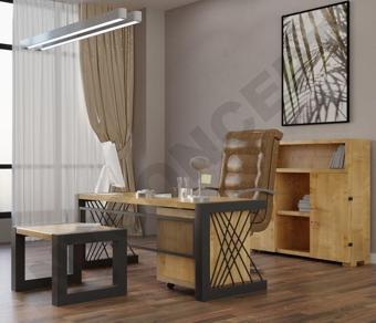 NTCollection Wenoxi Doğal Ahşap Dörtlü Ofis Ve Çalışma Odası Takımı - 140'lık Takım