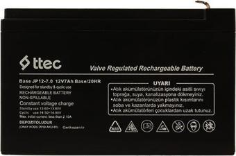 Ttec Base 12V 7Ah Bakımsız Kuru Akü