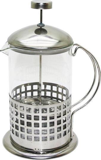 FRENCH PRESS 800ML CAM BİTKİ SÜZGEÇİ METAL KAFES - KAPAK-Findit