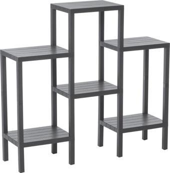 6 RAFLI - GRİ MODÜLER ÜNİTE PLASTİK 108x100x29 cm-Findit