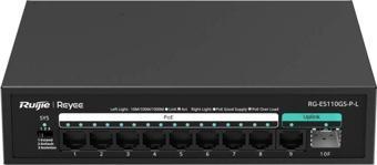 Ruijie Reyee RG-ES110GS-P-L 10 Port 1xSfp 1xRj45 Uplink Yönetilemez Gigabit PoE Switch