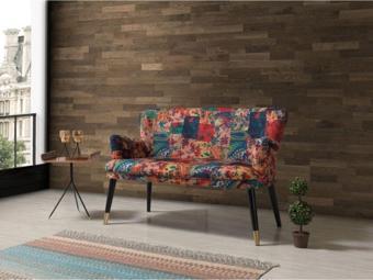 Mobilya Bazarı Patchwork Çay Seti Ikili Koltuk (Salon - Balkon - Ofis)