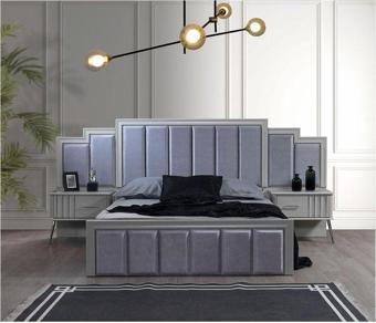 Mobilya Bazarı Erva 160*200 Cm Başlıklı Bazalı Karyola