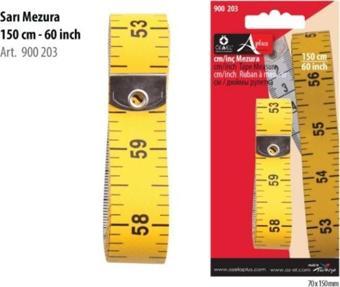 Öz-El Çift Taraflı Sarı Renk Mezura  150 Cm 60 İnch 900 203
