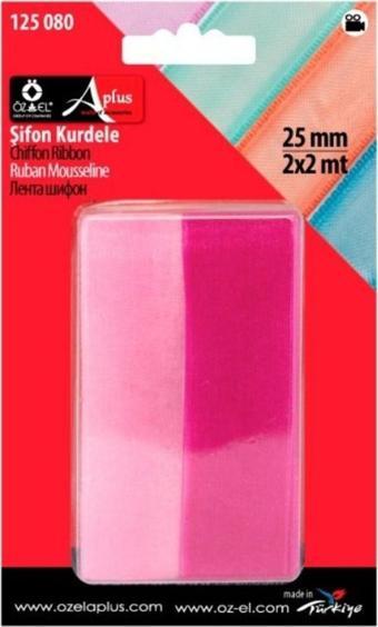 Öz-El Pembe Ve Fuşya Rengi Organze Kurdela, Paketlik Kurdele 2 2 Mt 2,5 Cm 125 080