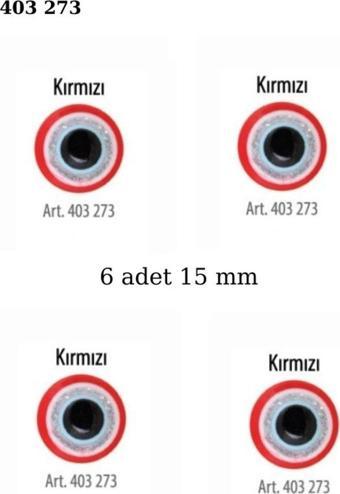 Öz-El Kırmızı Renk Nazar Boncuklu Simli 6 Adet 15 Mm Bebek Düğme, Bebek Kazak,Yelek,Gömlek Düğmesi 403 273