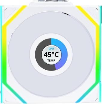Lian Li UNI FAN SL WIRELESS LCD 1x120mm Beyaz Kasa Fanı (G99.12SLLCD1W1W.00)