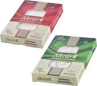 Aktürk Kastamonu Çekme Helva Sade ve Fıstıklı 250 gr 2 li Karma Paket
